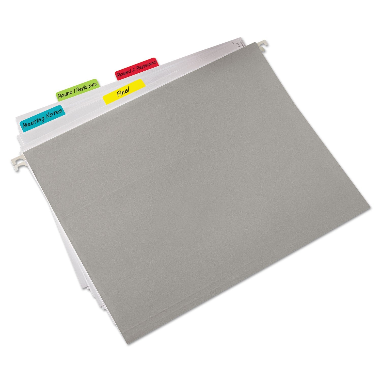 Post-it Solid Color Tabs, 1/5-Cut, Assorted Colors, 2" Wide, 24/Pack