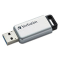 Verbatim Store 'n' Go Secure Pro USB Flash Drive with AES 256 Encryption, 64 GB, Silver