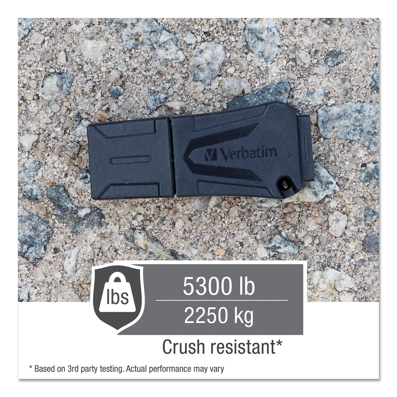 Verbatim ToughMAX USB Flash Drive, 16 GB, Black
