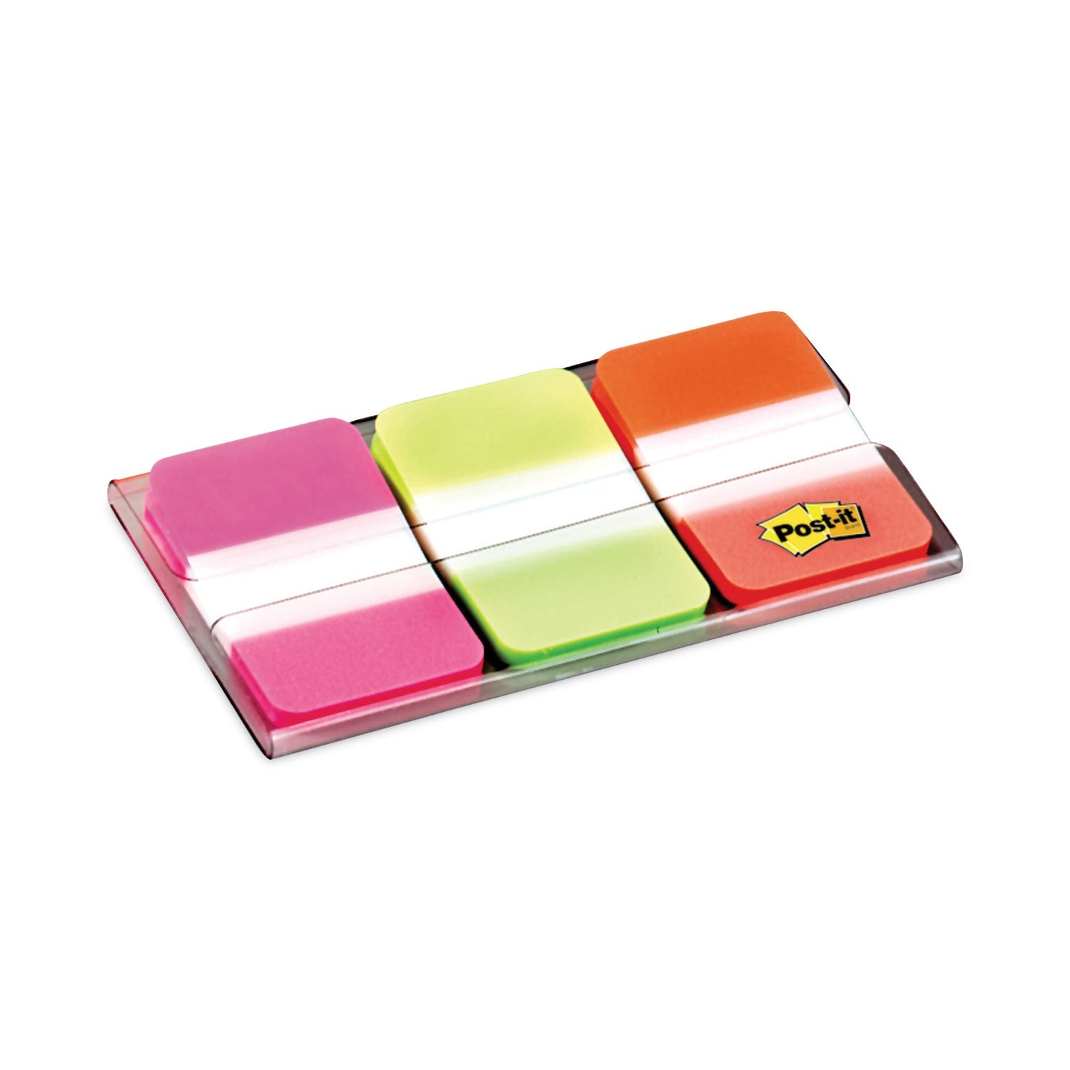 Post-it 1" Plain Solid Color Tabs, 1/5-Cut, Assorted Bright Colors, 1" Wide, 66/Pack