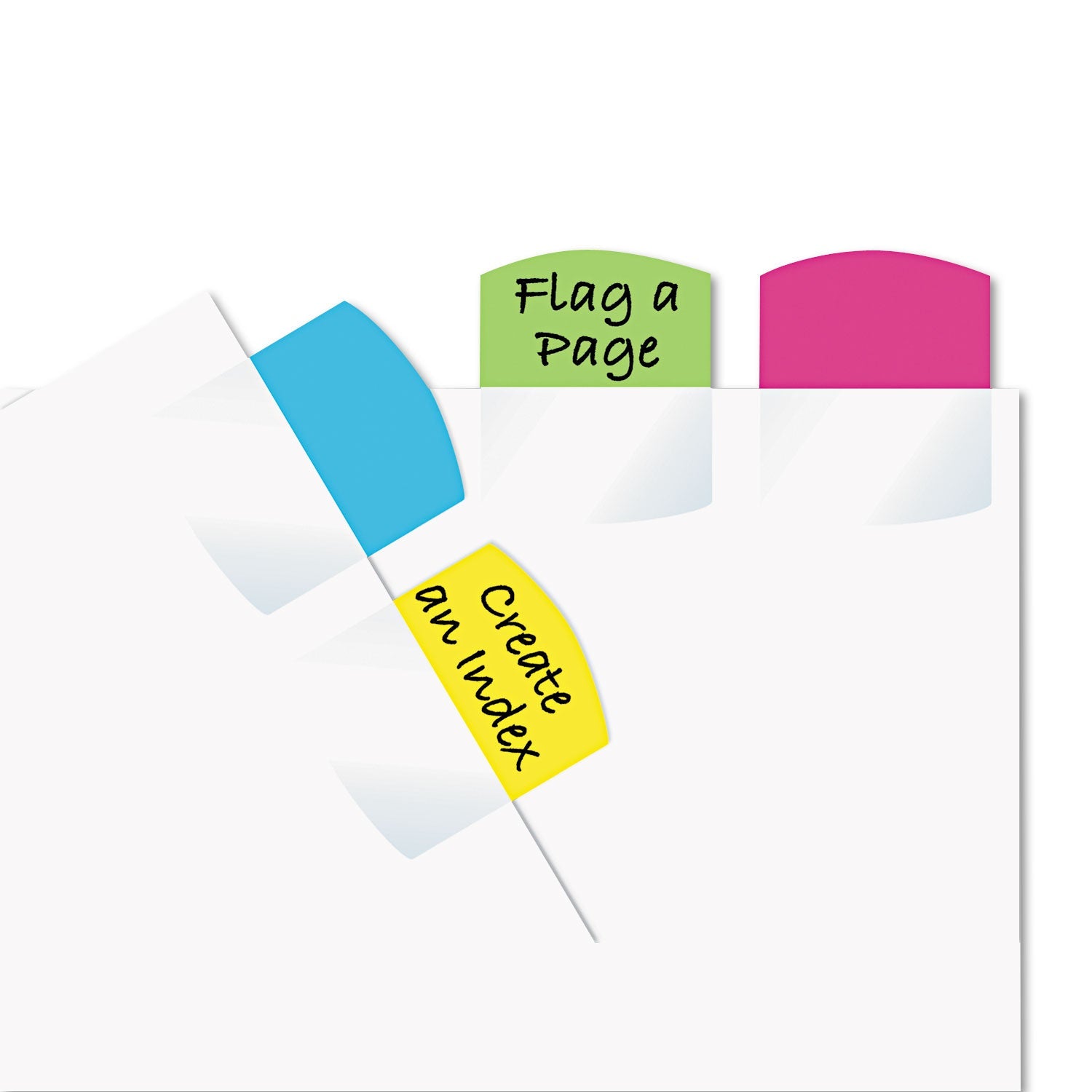 Redi-Tag Write-On Index Tabs, 1/5-Cut, Assorted Colors, 1.06" Wide, 48/Pack