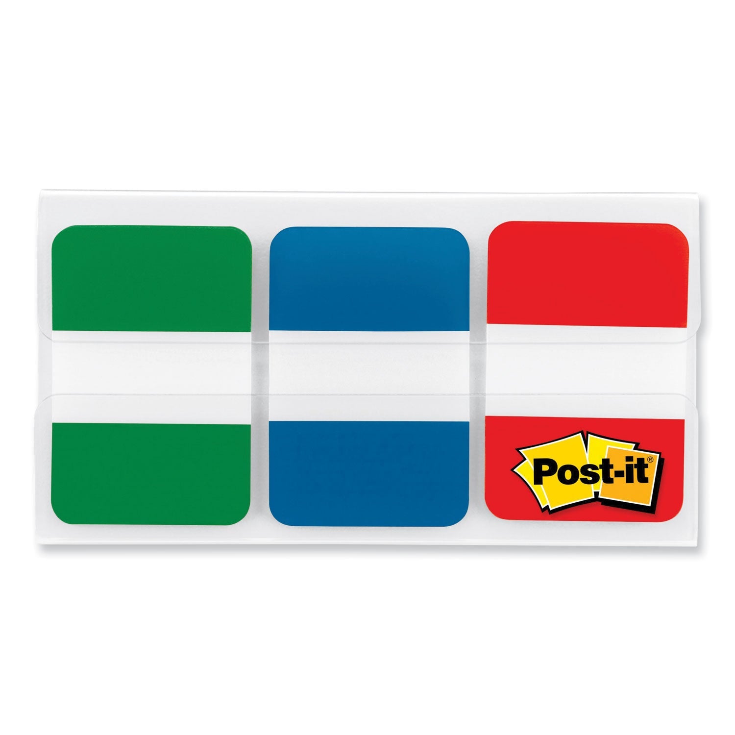 Post-it 1" Plain Solid Color Tabs, 1/5-Cut, Assorted Colors, 1" Wide, 66/Pack