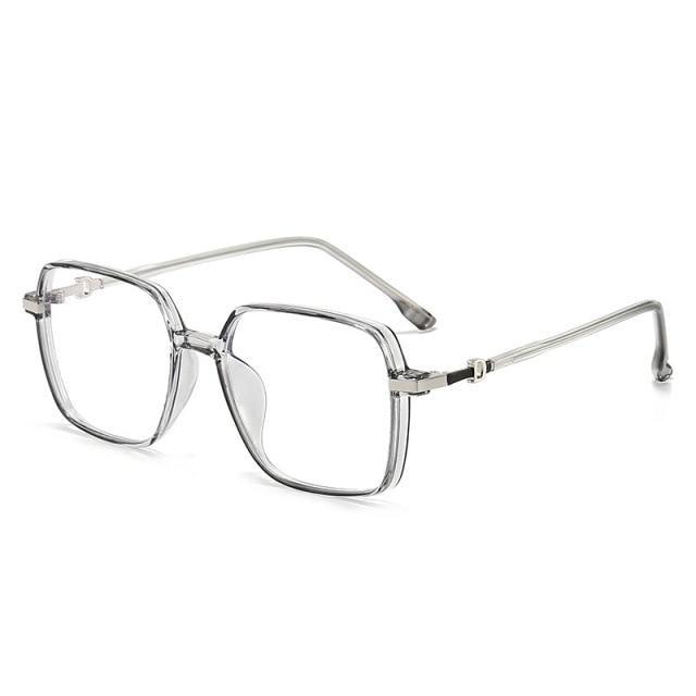 Reflect And Filter Blue Light Stylish Ultralight TR90 Anti Blue Light Reading Glasses For Men And Women Frame Transparent Square Oversize Eyeglasses Unisex Glasses