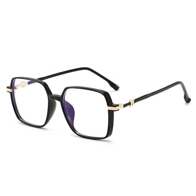 Reflect And Filter Blue Light Stylish Ultralight TR90 Anti Blue Light Reading Glasses For Men And Women Frame Transparent Square Oversize Eyeglasses Unisex Glasses