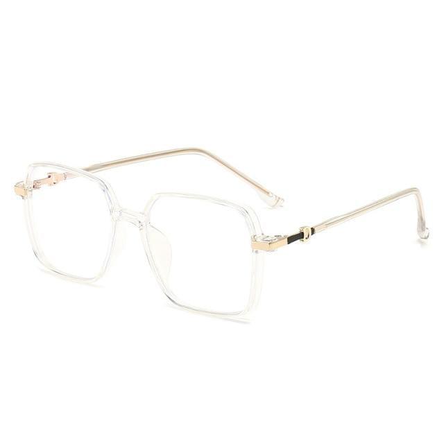 Reflect And Filter Blue Light Stylish Ultralight TR90 Anti Blue Light Reading Glasses For Men And Women Frame Transparent Square Oversize Eyeglasses Unisex Glasses